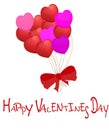 Valentines day. Hearts balloons. vector illustration