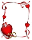 Valentines day Hearts Border Royalty Free Stock Photo