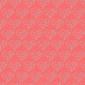 Valentines day hearts doodles seamless pattern. Romantic stickers collection. Hand drawn effect vector