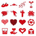 Valentines day icon set