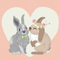 Kissing Rabbits for Valentines