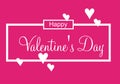 Valentines day illustrations and typography elements Royalty Free Stock Photo