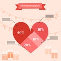 Valentines day infographics Royalty Free Stock Photo