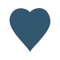 Valentines Day isolated Denim Heart. Creative design element,label,love symbol. Vector illustration