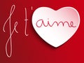 Valentines Day Je taime Heart