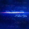 Valentines day love card with a I love you message and bokeh background