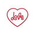 Valentines Day. Love lettering logo design for Valentine`s Day