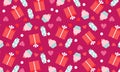 Valentines day love seamless pattern stock vector