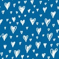 Valentines day, Mothers Day hand drawn doodle seamless pattern