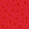 Valentines day, Mothers Day hand drawn doodle seamless pattern