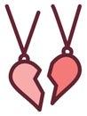 Valentines day necklace, icon