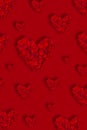 Valentines Day pattern with hearts. Vertical banner