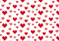 Valentines day pattern with polygonal hearts