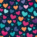 Valentines Day Patterns Unique Heart Designs for Romantic Royalty Free Stock Photo