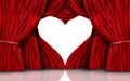 Valentines Day Red Curtains On White Royalty Free Stock Photo