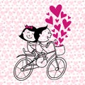 Valentines day - Romantic relationship lover illustration