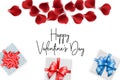 Valentines Day rose petal background Royalty Free Stock Photo