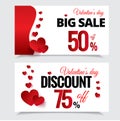 Valentines Day sale flayers.