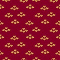 Valentines day seamless pattern with gold glitter hearts 2 Royalty Free Stock Photo