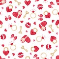 Valentines day seamless pattern. Royalty Free Stock Photo