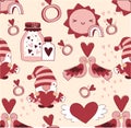 Valentines day seamless pattern Royalty Free Stock Photo