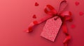 Valentines day shopping sale tag. Holiday discount concept Royalty Free Stock Photo