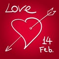 Valentines day sketch Royalty Free Stock Photo
