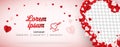 Love or Wedding Social Media Banner Cover Vector Template Design