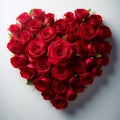 rose flowers in heart shape valentines day special