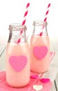 Valentines Day strawberry milk