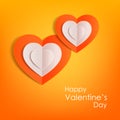 Valentines day typographical background with