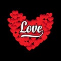 Valentines day uncommon and simple typography vector