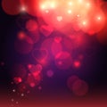 Valentines day. Valentines background with sparkles bokeh and heart. Love romantic abstract valentine red background. Vector Royalty Free Stock Photo
