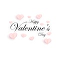 valentines day vector. Hearts around the inscription on a white background Royalty Free Stock Photo