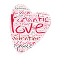 Valentines Day Word Cloud Heart Shaped