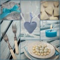 Valentines dinner collage