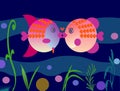 Valentines Fish Kiss ! Royalty Free Stock Photo