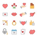 Valentines full color icons