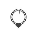 Valentines gift jewelry vector icon