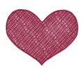 valentines handmade heart illustration Royalty Free Stock Photo