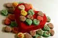 Valentines heart candy