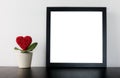 Valentines Heart Flower pot with blank frame