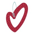 Valentines heart. illustration for your design, hand draw, doodle Royalty Free Stock Photo
