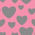 Valentines hearts seamless game puzzles pattern for wrapping paper and kids clothes print and fabrics and linens