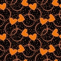 Valentines hearts seamless ring pattern for wrapping paper and fabrics and linens and party accessories