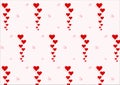 Valentine`s day concept. Seamless pattern of red hearts of different sizes. Vector illustration Royalty Free Stock Photo