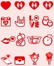 valentines icon red color.Love language icon.