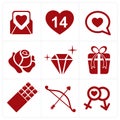 Valentines icon set Royalty Free Stock Photo