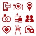 Valentines icon set Royalty Free Stock Photo