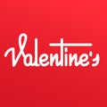 Valentines. Lettering logo design for Valentine`s Day